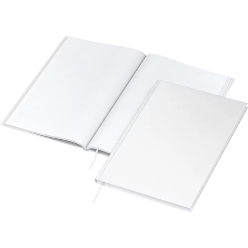 Carnet de notes Carnet de notes A4 Bestseller, blanc mat, sérigraphie numérique, Image 2
