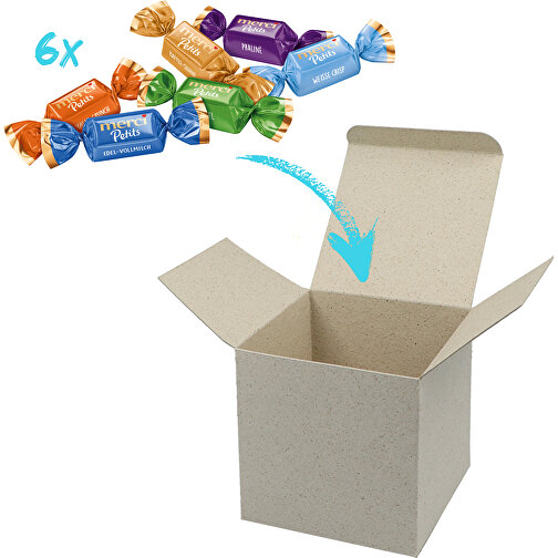 Color Merci Mini-Box - Graskarton , Storck, grau, Pappe, 5,50cm x 5,50cm x 5,50cm (Länge x Höhe x Breite), Bild 1