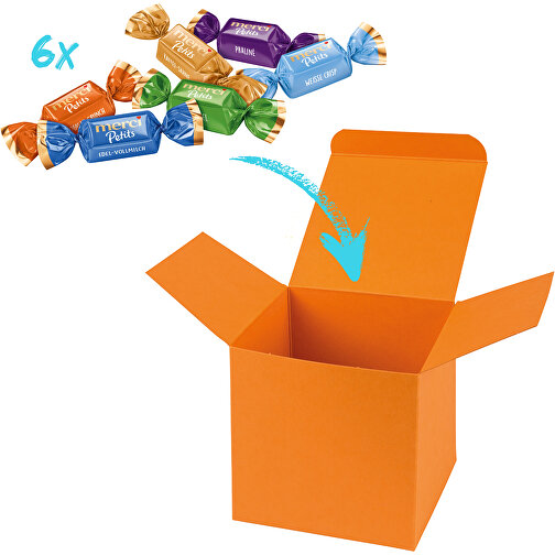 Color Merci Mini-Box - Orange , Storck, orange, Pappe, 5,50cm x 5,50cm x 5,50cm (Länge x Höhe x Breite), Bild 1