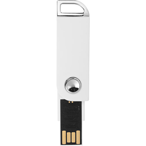 Swivel Rectangular USB-Stick , weiß MB , 4 GB , Kunststoff MB , 5,40cm x 1,70cm x 0,70cm (Länge x Höhe x Breite), Bild 3