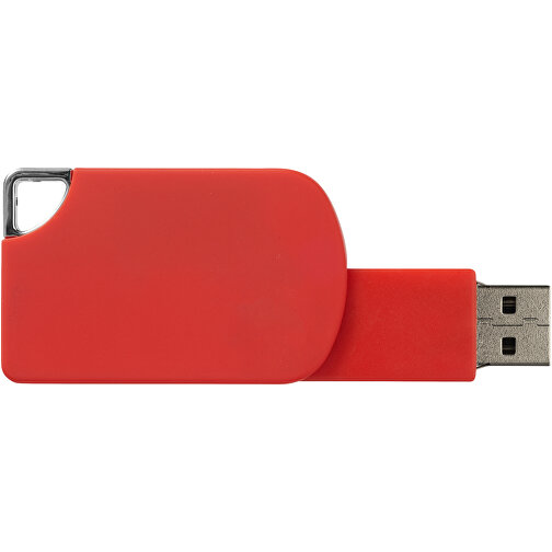 Swivel Square USB-Stick , rot MB , 32 GB , Kunststoff MB , 5,00cm x 3,10cm x 1,00cm (Länge x Höhe x Breite), Bild 4