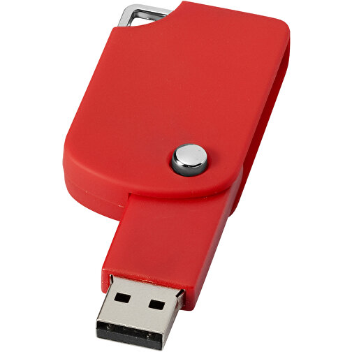 Swivel Square USB-Stick , rot MB , 16 GB , Kunststoff MB , 5,00cm x 3,10cm x 1,00cm (Länge x Höhe x Breite), Bild 1
