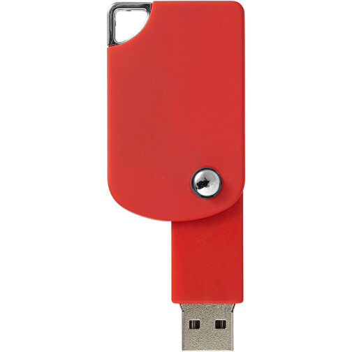 Swivel Square USB-Stick , rot MB , 8 GB , Kunststoff MB , 5,00cm x 3,10cm x 1,00cm (Länge x Höhe x Breite), Bild 3