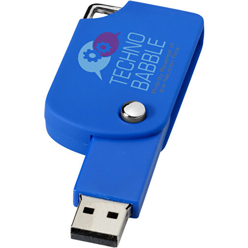 Swivel Square USB-Stick , blau MB , 16 GB , Kunststoff MB , 5,00cm x 3,10cm x 1,00cm (Länge x Höhe x Breite), Bild 2