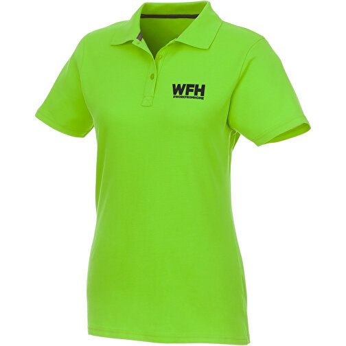 Helios Poloshirt Für Damen , apfelgrün, Piqué Strick 100% BCI Baumwolle, 180 g/m2, XXL, , Bild 3