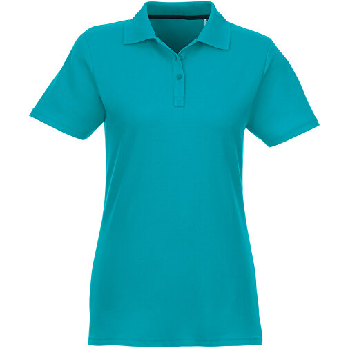 Helios Poloshirt Für Damen , aquablau, Piqué Strick 100% BCI Baumwolle, 180 g/m2, L, , Bild 3