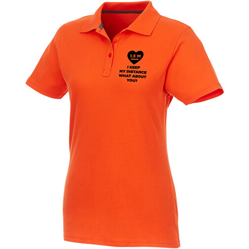 Helios Poloshirt Für Damen , orange, Piqué Strick 100% BCI Baumwolle, 180 g/m2, XXL, , Bild 3