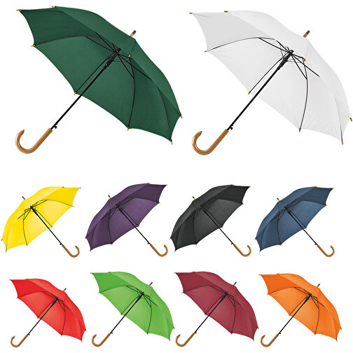 PATTI. Regenschirm Aus 190T-Polyester Mit Automatischer Öffnung , weiß, 190T Polyester, , Bild 2