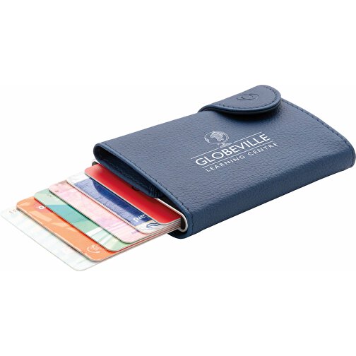 C-Secure RFID Kartenhalter Und Geldbörse, Blau , blau, PU, 9,50cm x 1,60cm (Länge x Höhe), Bild 9