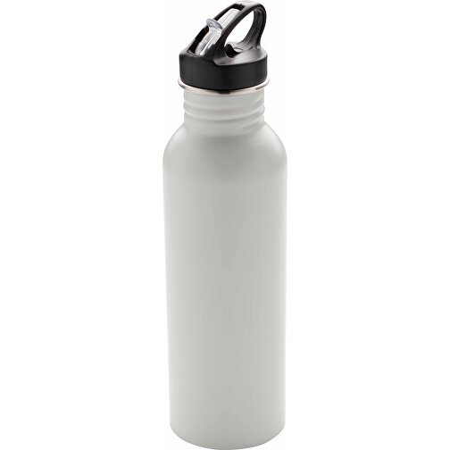 Deluxe Sportflasche Aus Edelstahl, Off White , off white, Edelstahl, 26,00cm (Höhe), Bild 1