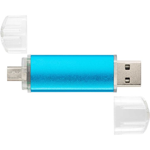 USB-Stick ALU SMART 2.0 64GB , Promo Effects MB , blau MB , 65 GB , Aluminium MB , 3 - 10 MB/s MB , 3,80cm x 1,75cm (Länge x Breite), Bild 3