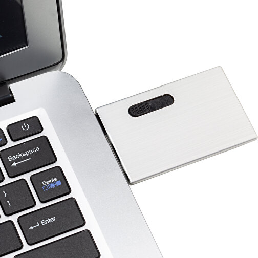 USB-Stick ALUCARD 2.0 64GB Mit Verpackung , Promo Effects MB , weiss MB , 65 GB , Aluminium MB , 3 - 10 MB/s MB , 7,50cm x 0,40cm x 4,70cm (Länge x Höhe x Breite), Bild 4