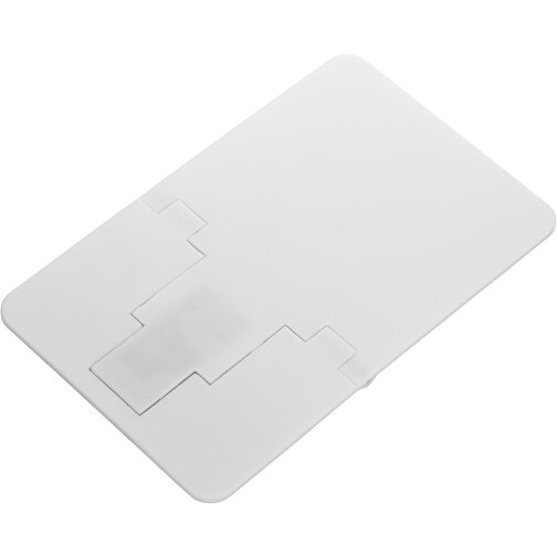 USB Stick CARD Snap 2.0 64GB , Promo Effects MB , weiß MB , 65 GB , Kunststoff MB , 3 - 10 MB/s MB , 8,85cm x 0,25cm x 5,55cm (Länge x Höhe x Breite), Bild 2