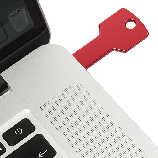 USB-Stick Schlüssel 2.0 64GB , Promo Effects MB , rot MB , 65 GB , Metall MB , 3 - 10 MB/s MB , 5,70cm x 2,40cm (Länge x Breite), Bild 3