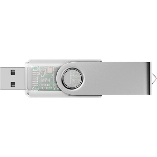 USB-Stick SWING 2.0 64 GB , Promo Effects MB , klar transparent MB , 65 GB , Kunststoff, Metall MB , 3 - 10 MB/s MB , 5,80cm x 1,09cm x 1,90cm (Länge x Höhe x Breite), Bild 3