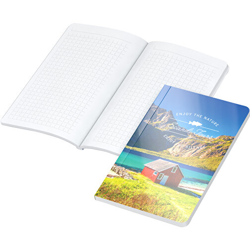 Notizbuch Copy-Book White Bestseller Pocket, Gloss-individuell , gloss-individuell, Hochweisses Schreibpapier 80 g/m², 15,20cm x 9,40cm (Länge x Breite), Bild 1