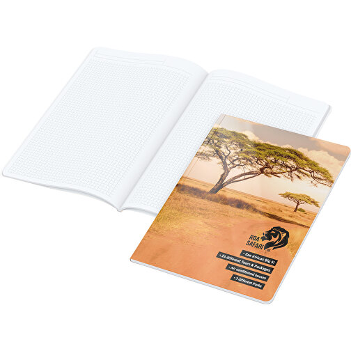 Notizbuch Copy-Book White Bestseller A4, Matt-individuell , matt-individuell, Hochweisses Schreibpapier 90 g/m², 29,70cm x 21,00cm (Länge x Breite), Bild 1