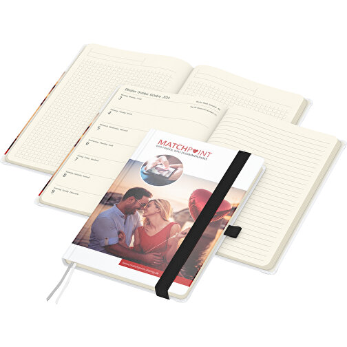 Calendario a libro Match-Hybrid A5 Cream Bestseller, lucido, nero, Immagine 1