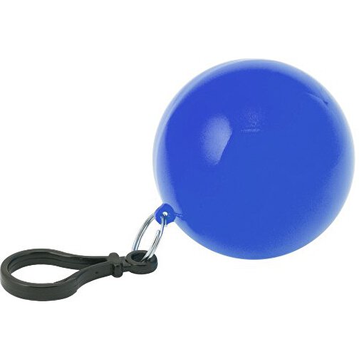 Schlüsselanhänger Poncho RANY , blau, LDPE, , Bild 1