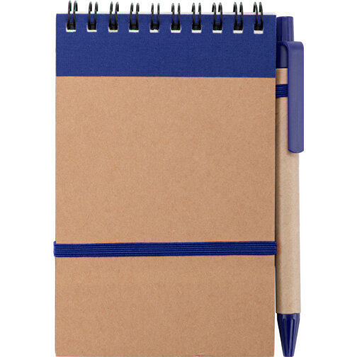 Notizbuch Ecocard , blau, Reclycling Pappe, 9,70cm x 1,00cm x 14,40cm (Länge x Höhe x Breite), Bild 1