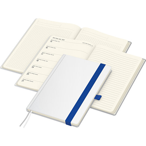 Bogkalender Match-Hybrid A5 creme bestseller, blank, medium blå, Billede 2
