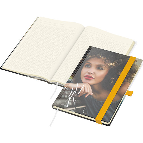 Notesbog Match-Book Cream A5 Bestseller, mat, gul, Billede 1