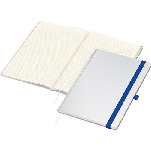 Notisbok Match-Book Cream bestselger A4, Cover-Star matt, medium blå, Bilde 2