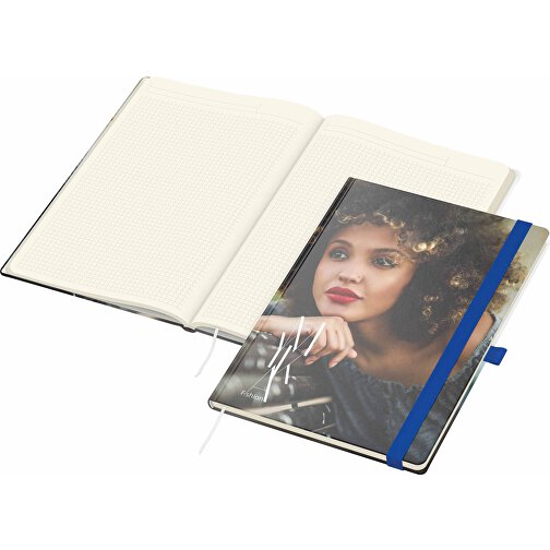 Cuaderno Match-Book Cream A4 Bestseller, brillante, azul medio, Imagen 1