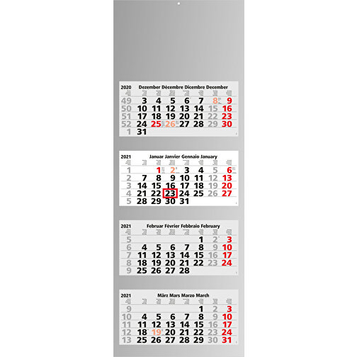 4-Monats-Kalender Quadro Light 4 Bestseller, Schweiz , hellgrau, rot, 90,00cm x 33,00cm (Länge x Breite), Bild 2