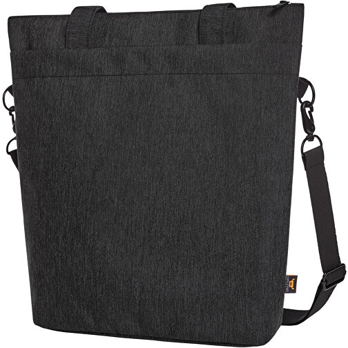 Notebook-Shopper FRAME , Halfar, schwarz-grau meliert, Polyester 900d, 13,00cm x 42,00cm x 30,00cm (Länge x Höhe x Breite), Bild 3