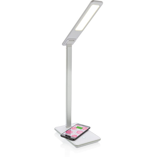 5W Wireless Charging Schreibtischlampe, Weiß , weiß, ABS, 25,00cm x 38,60cm (Länge x Höhe), Bild 5