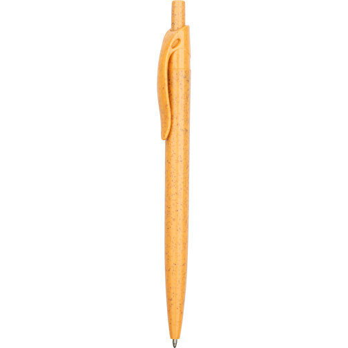 Kugelschreiber Sao Paulo , Promo Effects, orange, Weizenstroh, Kunststoff, 13,90cm (Länge), Bild 1