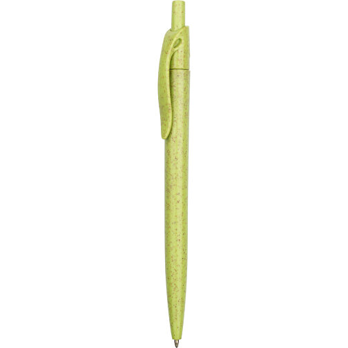 Kugelschreiber Sao Paulo , Promo Effects, grün, Weizenstroh, Kunststoff, 13,90cm (Länge), Bild 2