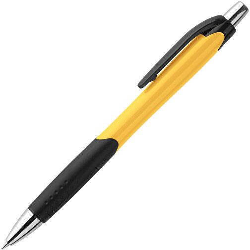 CARIBE. Kugelschreiber Aus ABS Mit Gummigriff , gelb, ABS Kunststoff, , Bild 2