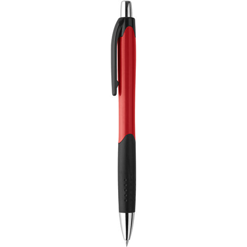 CARIBE. Kugelschreiber Aus ABS Mit Gummigriff , rot, ABS Kunststoff, , Bild 1