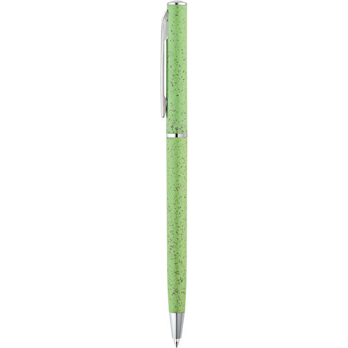 DEVIN. Kugelschreiber Mit Weizenstrohfaser Und ABS , hellgrün, Paglia di grano. ABS. Metallo, , Bild 1