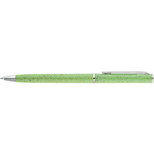 DEVIN. Kugelschreiber Mit Weizenstrohfaser Und ABS , hellgrün, Paglia di grano. ABS. Metallo, , Bild 3