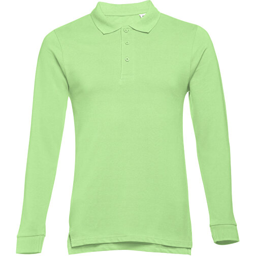 THC BERN 3XL. Herren Langarm-Poloshirt , hellgrün, 100% Baumwolle, 3XL, 79,00cm x 64,00cm (Länge x Breite), Bild 1