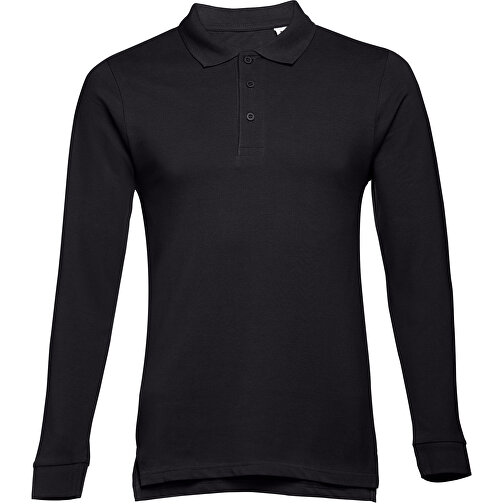 THC BERN 3XL. Herren Langarm-Poloshirt , schwarz, 100% Baumwolle, 3XL, 79,00cm x 64,00cm (Länge x Breite), Bild 1