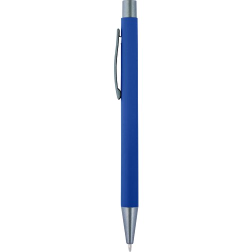Kugelschreiber Mit Softtouch-Oberfläche Und Glanzgravur Emmett , blau, Aluminium, Metall, Kautschuk, , Bild 4