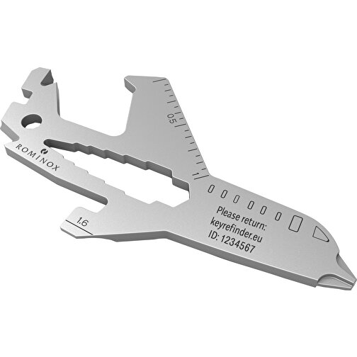 ROMINOX® Key Tool // Airplane - 18 Functions (Flugzeug) , Edelstahl, 7,30cm x 0,23cm x 3,60cm (Länge x Höhe x Breite), Bild 11