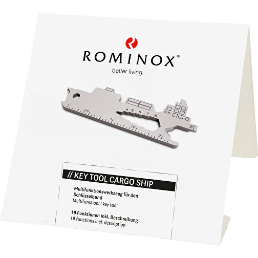ROMINOX® Key Tool // Cargo Ship - 19 Functions (Containerschiff) , Edelstahl, 7,30cm x 0,23cm x 2,90cm (Länge x Höhe x Breite), Bild 4