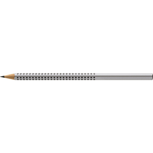 Grip 2001 Bleistift Silber , Faber-Castell, silber, Holz, 17,40cm x 7,50cm x 7,50cm (Länge x Höhe x Breite), Bild 3