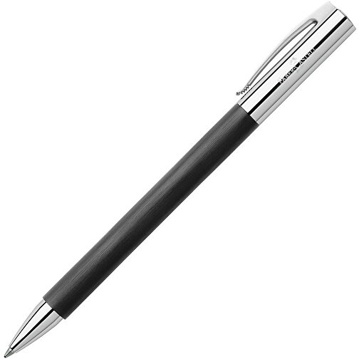 Ambition Kugelschreiber Edelharz , Faber-Castell, schwarz, Metall, Edelharz (Kunststoff), 16,20cm x 1,80cm x 2,10cm (Länge x Höhe x Breite), Bild 2