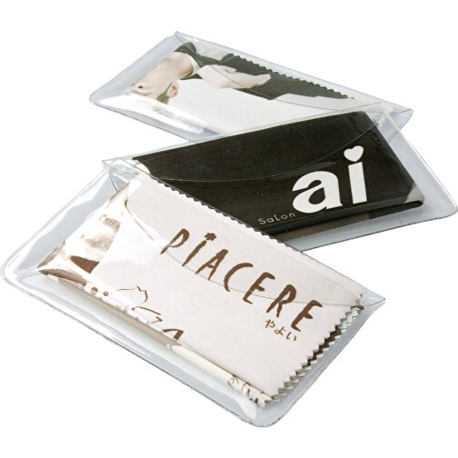 Paño de limpieza de lentes - paño de microfibra de 20 x 20 cm con estuche protector transparente, Imagen 4