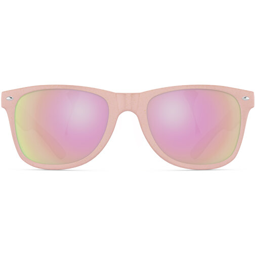 Sunshine Eco Mirror - UV 400 , Promo Effects, verspiegelt pink, Weizenstroh, Kunststoff, 14,50cm x 4,80cm x 15,00cm (Länge x Höhe x Breite), Bild 6