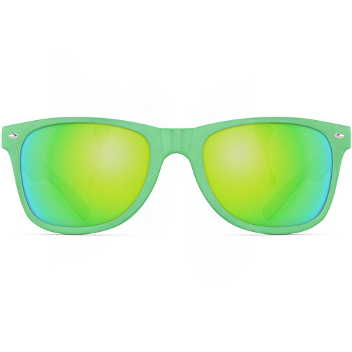 Sunshine Eco Mirror - UV 400 , Promo Effects, verspiegelt grün, Weizenstroh, Kunststoff, 14,50cm x 4,80cm x 15,00cm (Länge x Höhe x Breite), Bild 6