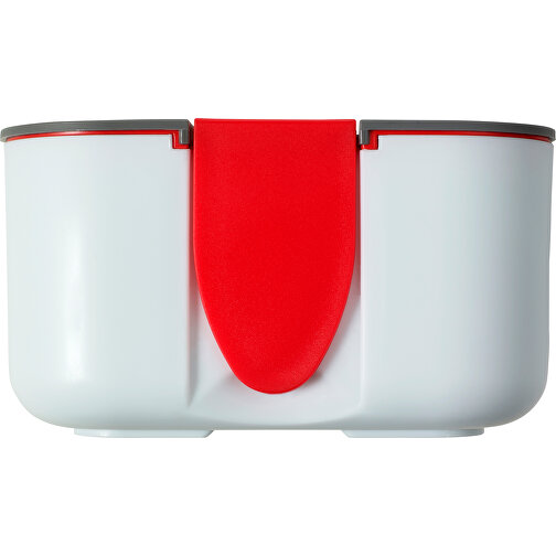 Brotdose(850 Ml) Aus Silikon Und Kunststoff Veronica , rot, Plastik, PP, 19,00cm x 6,50cm x 11,50cm (Länge x Höhe x Breite), Bild 3