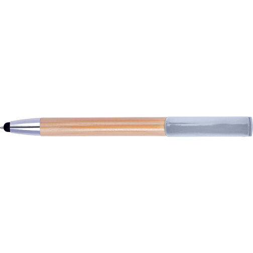 Bambus Kugelschreiber Mit Touchfunktion Colette , silber, ABS, Plastik, Bambus, , Bild 3