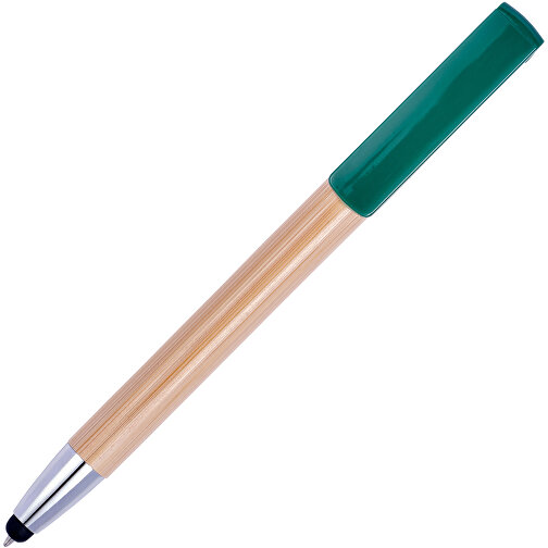 Bambus Kugelschreiber Mit Touchfunktion Colette , grün, ABS, Plastik, Bambus, , Bild 2
